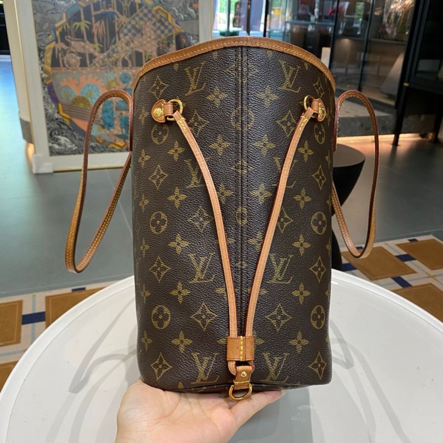 LV路易威登Neverfull老花中号米色内里托特包购物袋31.5*28*16-10