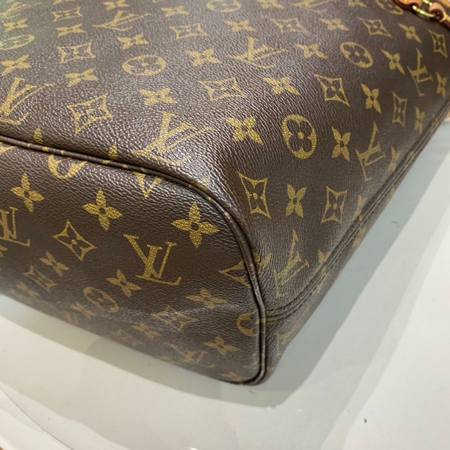 LV路易威登Neverfull老花中号米色内里托特包购物袋31.5*28*16-24