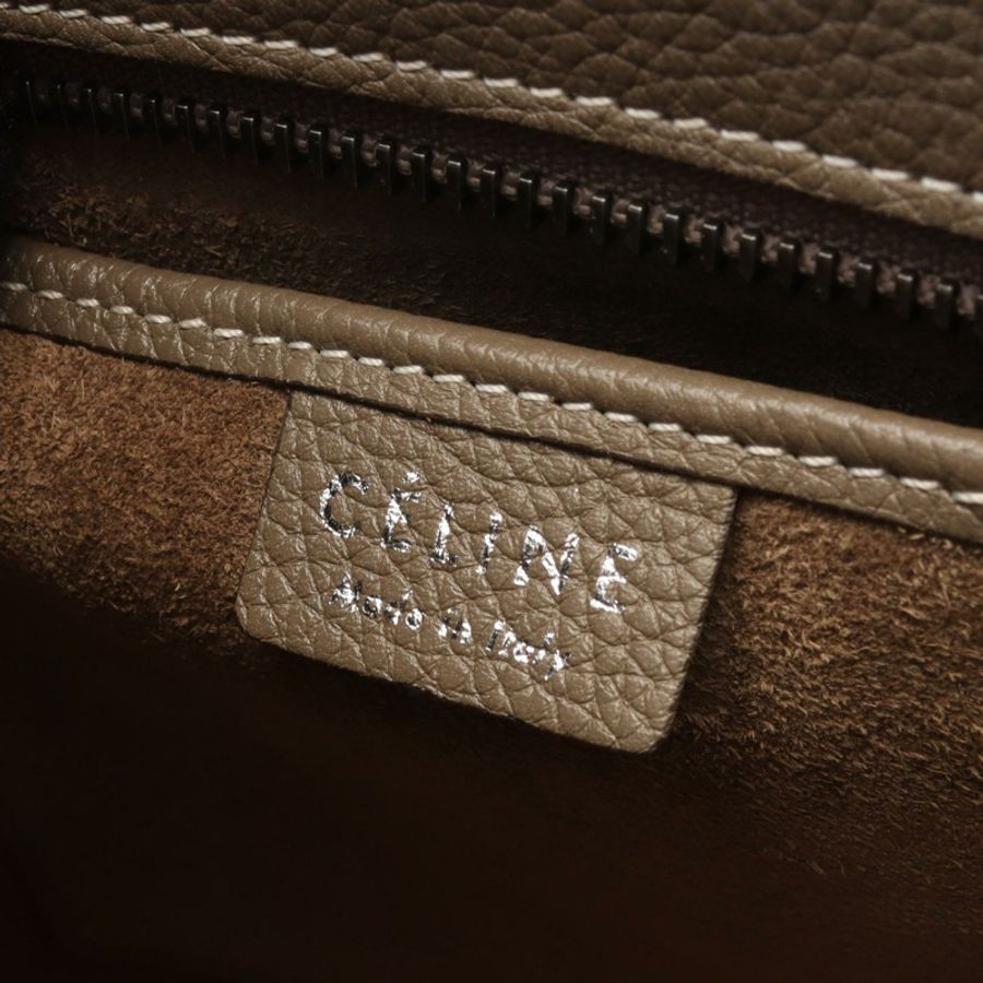 CELINE Luggage Nano Shopper 2WAY 單肩手提包,米色皮革,二手女款-3