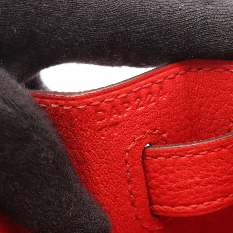 HERMES Kelly 28 Sellier 單肩手提包 Togo 皮革 Rouge Coeur GHW 二手 D-4