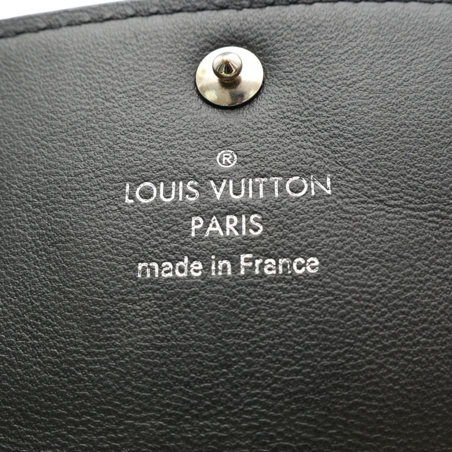 LOUIS VUITTON LV 路易威登 Portefeuille Iris 扣式 二折長夾 黑色 原花壓紋牛皮 M60143-8
