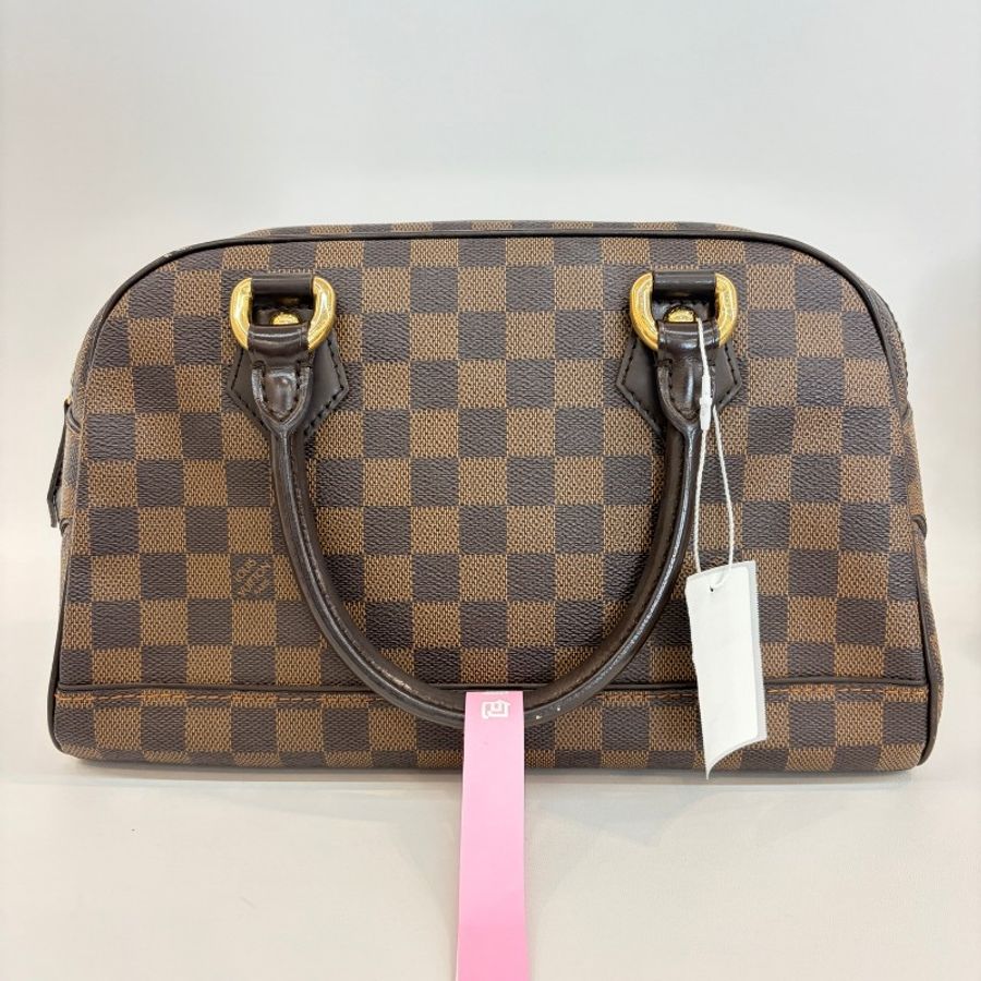 Louis Vuitton/路易威登棕棋盤格手提包-1