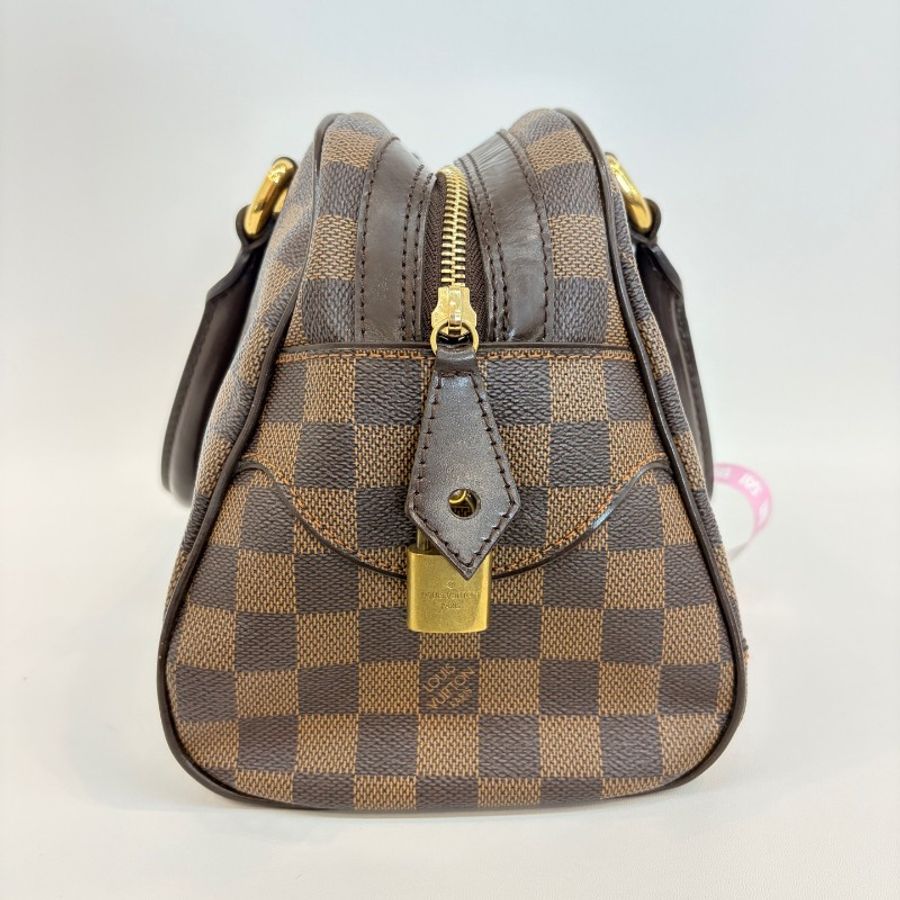 Louis Vuitton/路易威登棕棋盤格手提包-3