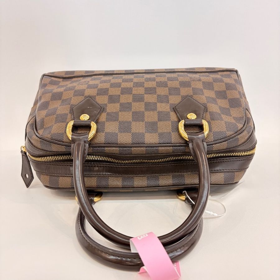 Louis Vuitton/路易威登棕棋盤格手提包-4