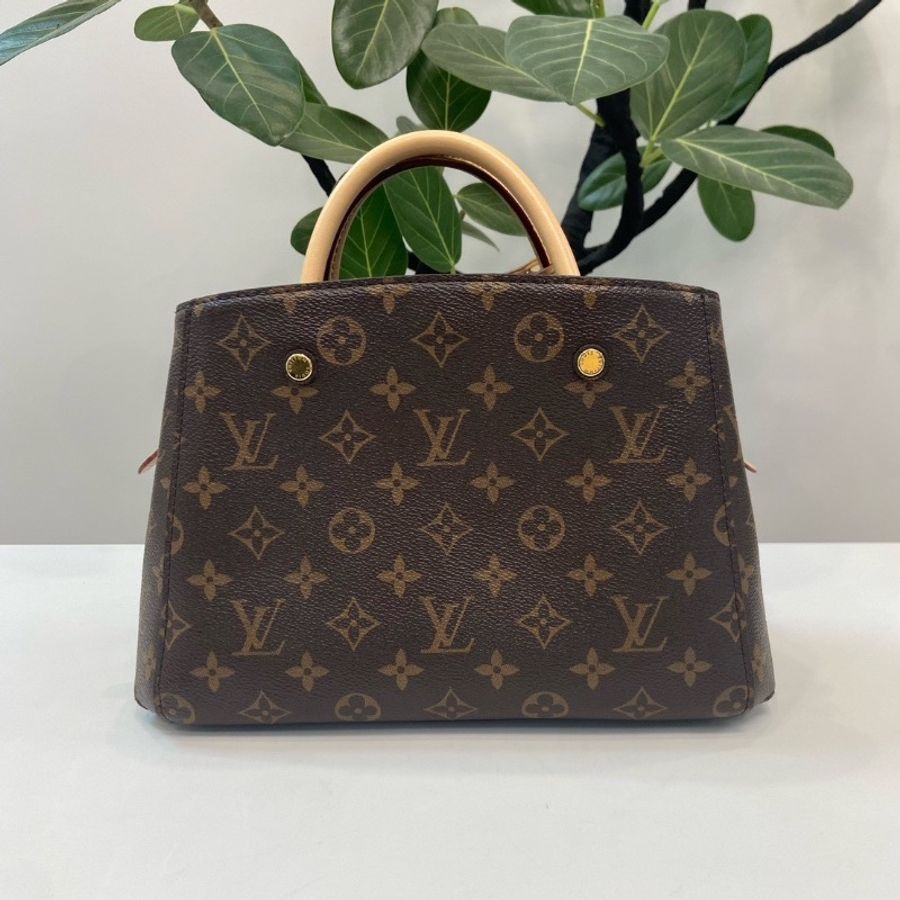 全配🤎✨#Lv #蒙田bb老花 #晶片款 #盒子塵袋購證背帶-8