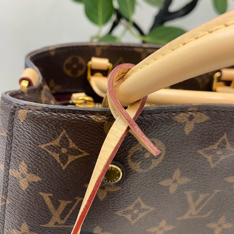 全配🤎✨#Lv #蒙田bb老花 #晶片款 #盒子塵袋購證背帶-19
