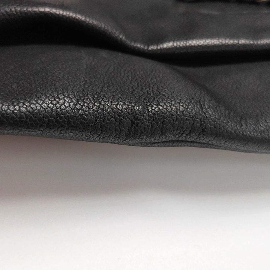 CHANEL托特包黑色牛皮絎縫單肩包手提包-7