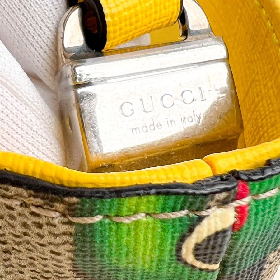 🖤 鑒定師的收藏 🖤 GUCCI 古馳 綠色怪獸植物印花 GG Supreme 迷你托特包 手提肩背 兩用包 GUCCI Kids GG Supreme Green Monster Print Mini Tote-21
