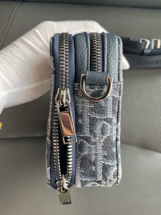 Dior 經典Oblique 老花相機包 寬織帶肩帶可調節 男女通用 簡約工裝風 隨身收納手機卡包超合適尺寸17*12-2