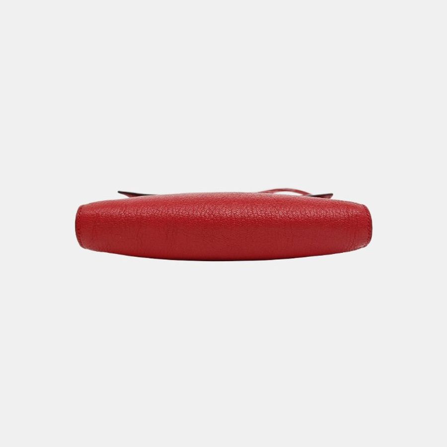 HERMES Clic 正紅色Chevre Mysore山羊皮單肩包斜背包-5