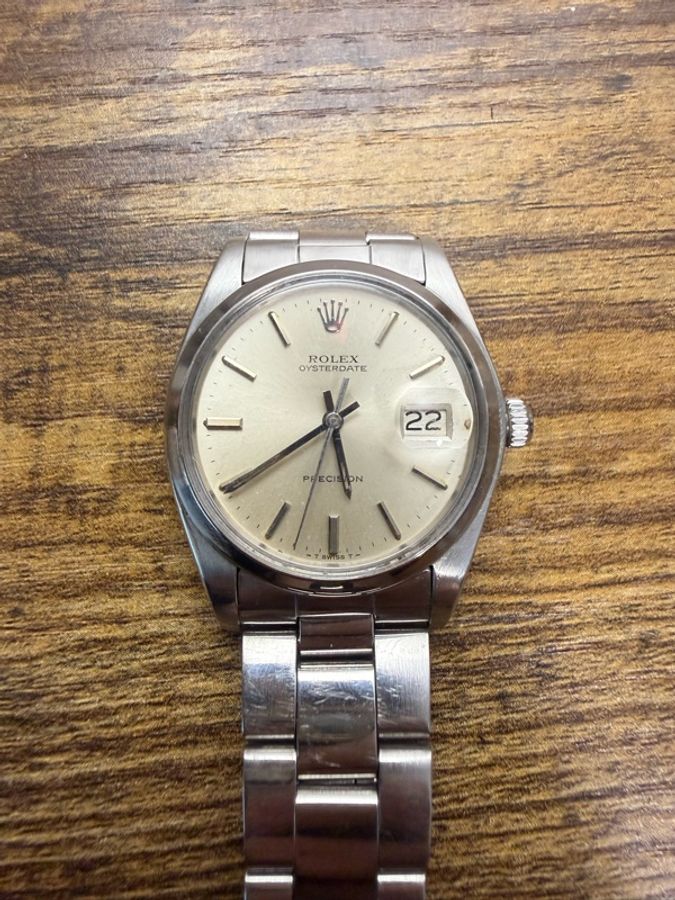 Rolex Oysterdate Precision鋼帶手動上鏈機械腕錶-0