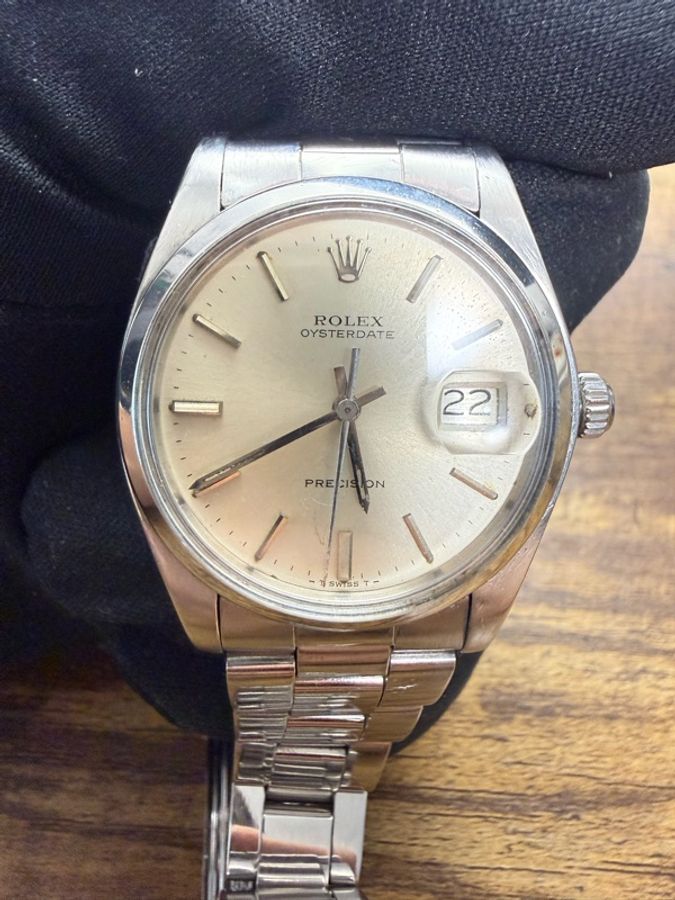 Rolex Oysterdate Precision鋼帶手動上鏈機械腕錶-3