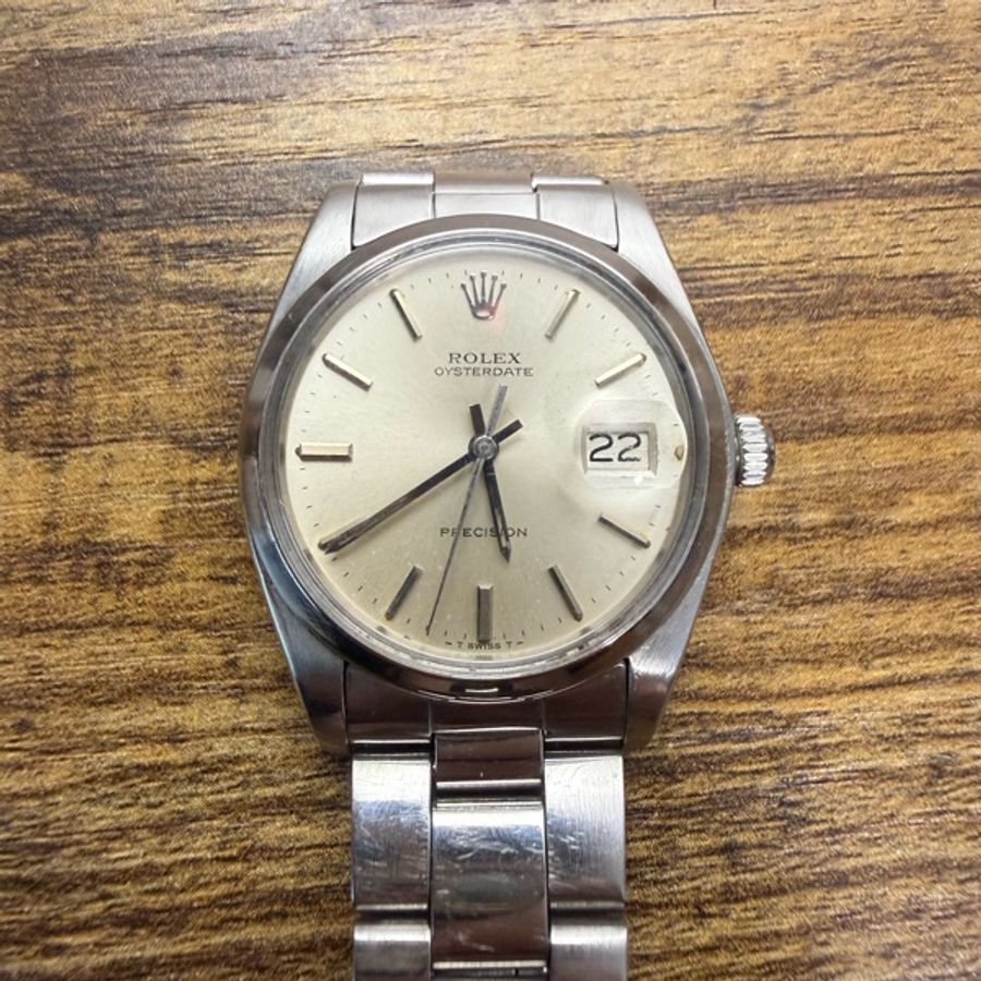Rolex Oysterdate Precision鋼帶手動上鏈機械腕錶-7