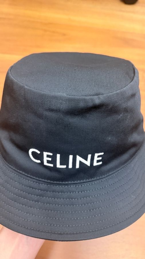 Celine logo 經典黑色漁夫帽-0