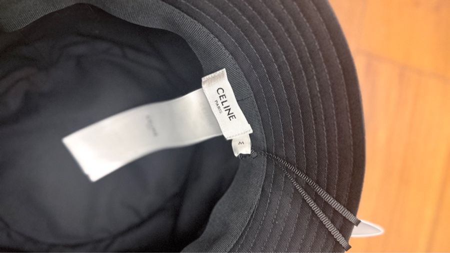 Celine logo 經典黑色漁夫帽-3