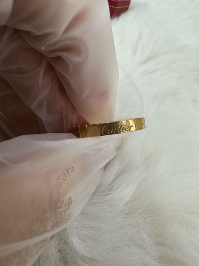 Cartier 卡地亞竹節18k金 戒指46碼-3