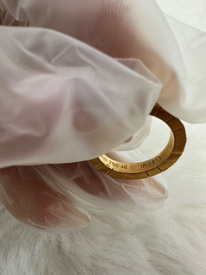 Cartier 卡地亞竹節18k金 戒指46碼-4
