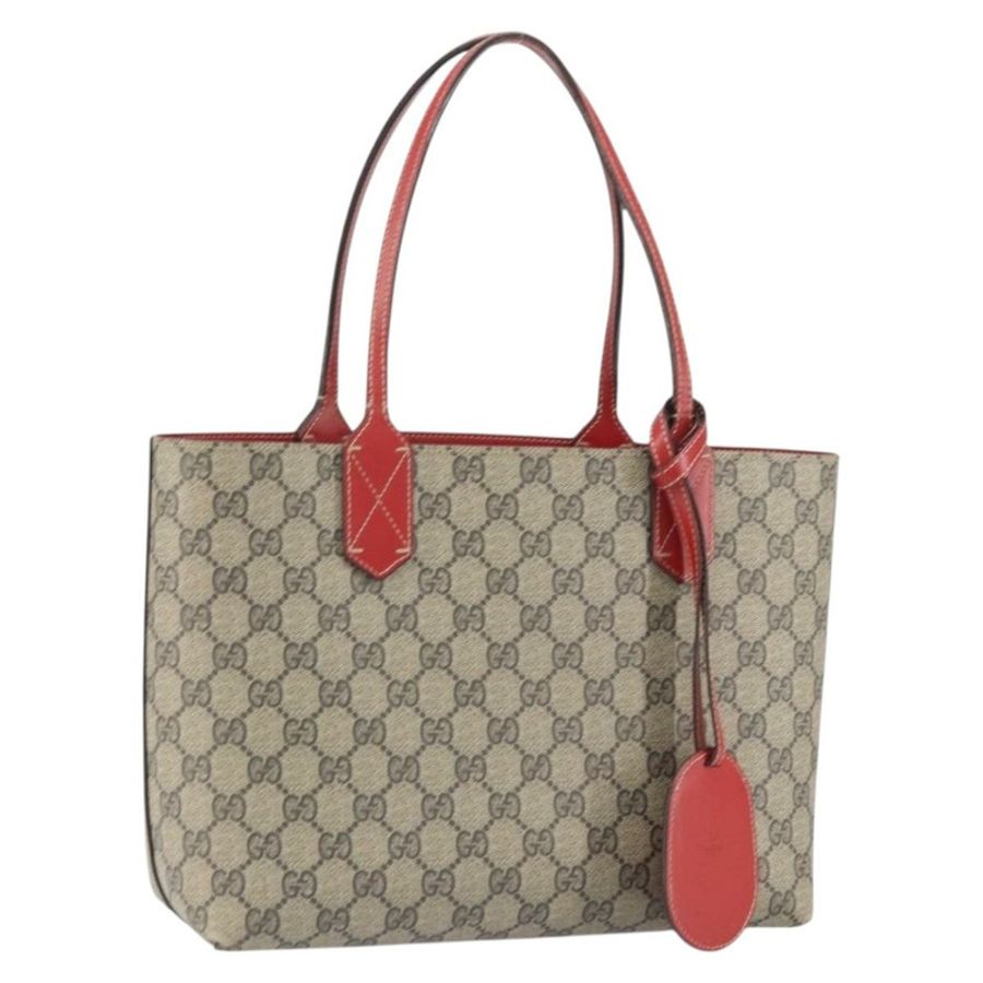【日本直送】GUCCI GG Supreme 托特包 PVC 米色 372613 正品 166129-0