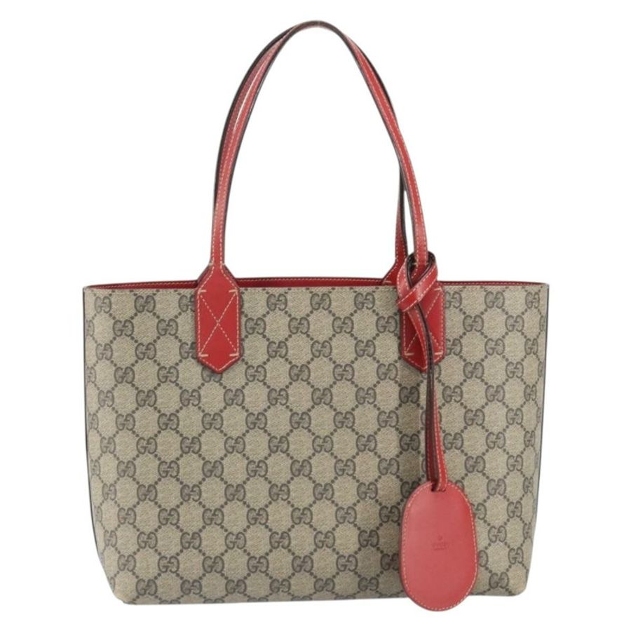 【日本直送】GUCCI GG Supreme 托特包 PVC 米色 372613 正品 166129-12