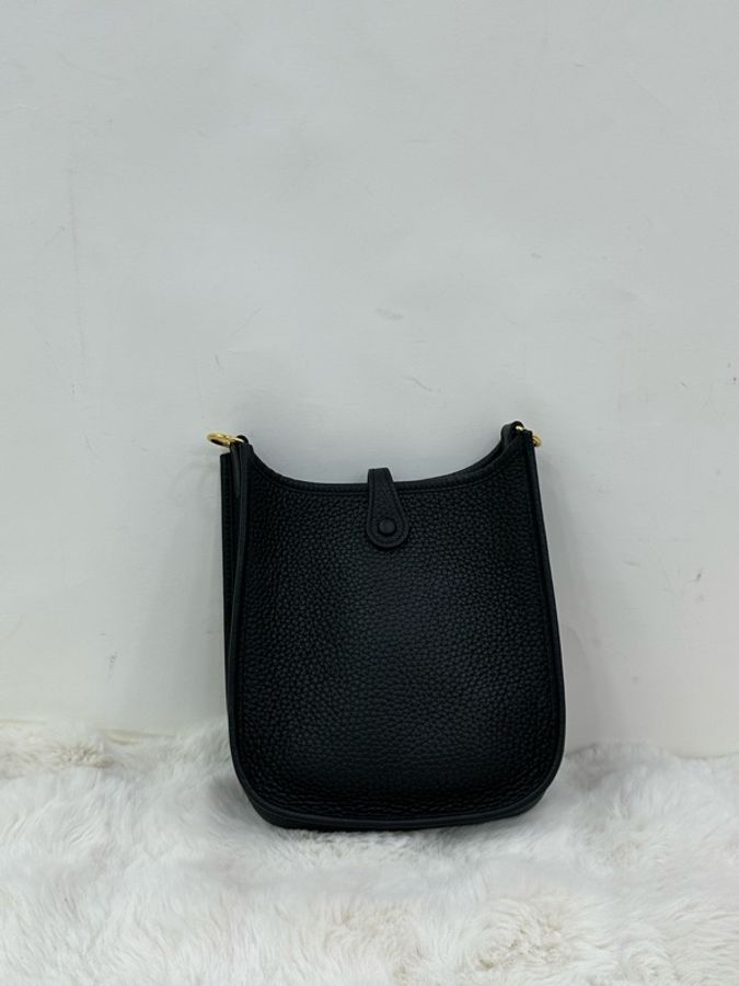 Hermes愛馬仕mini Evelyne,黑色TC皮 黑金 B刻 有購證-2