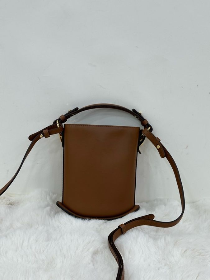 Delvaux 德爾沃 Pin水桶包,焦糖色 mini-3
