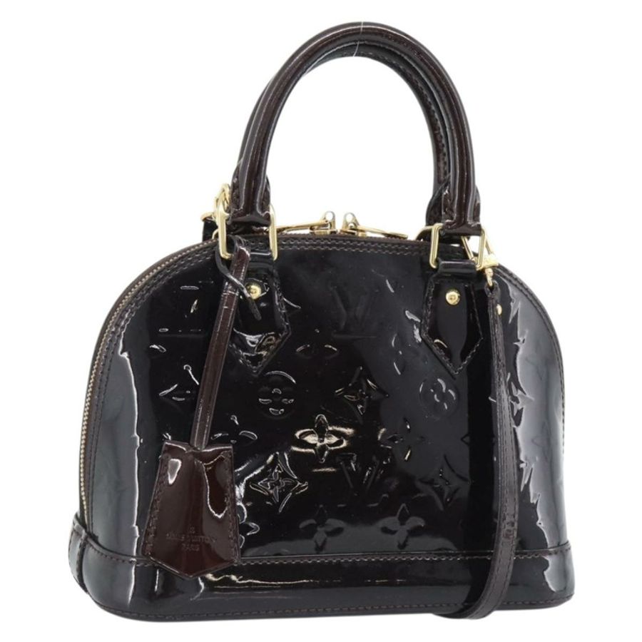 【日本直送】路易威登 Monogram Vernis Alma BB 手提包 Amarante M91678 LV Auth ka5391-0