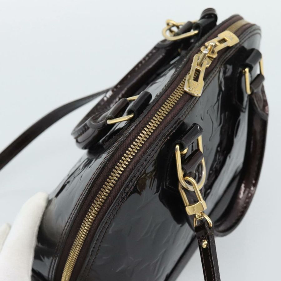 【日本直送】路易威登 Monogram Vernis Alma BB 手提包 Amarante M91678 LV Auth ka5391-5