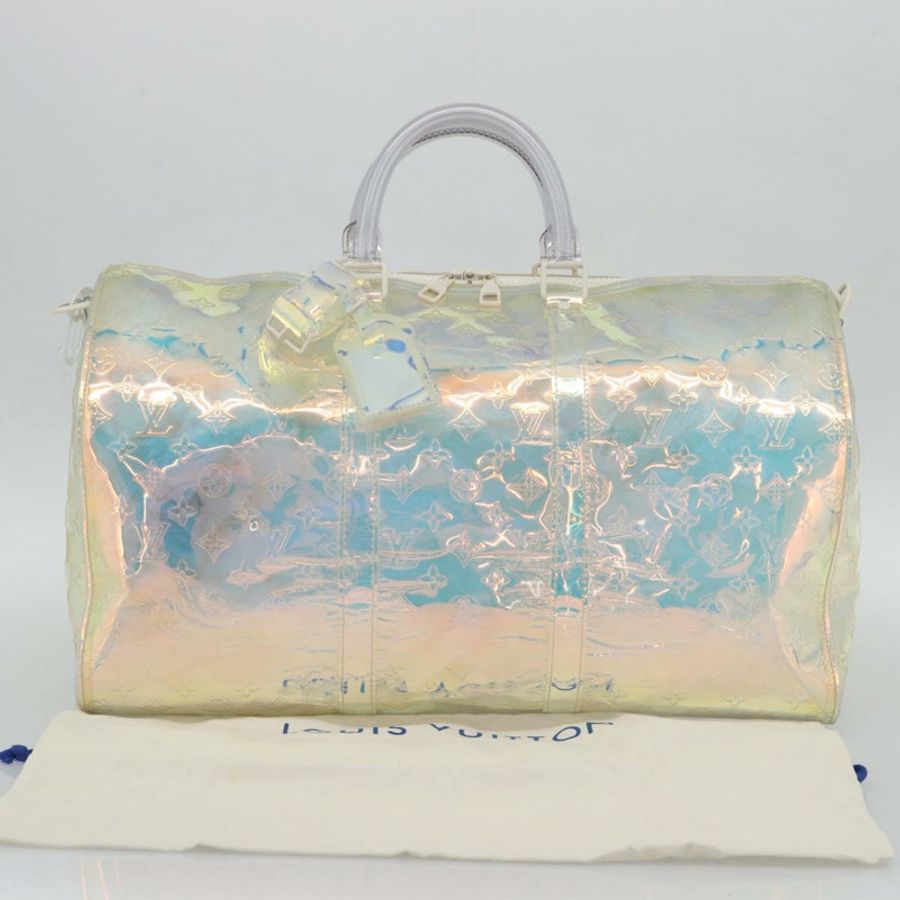 【日本直送】路易威登 Monogram Prism Keepall Bandouliere 50 透明旅行包 M53271 LV Auth ka5430M-11
