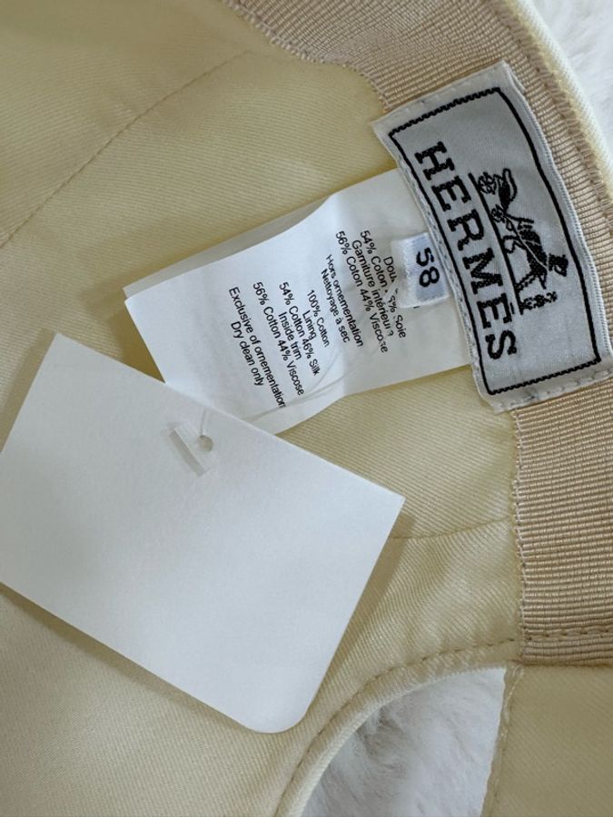 Hermes 愛馬仕女士鴨舌帽 全新吊牌,58碼-4