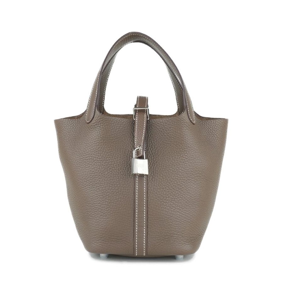 HERMÈS 愛馬仕 Picotin Lock 18 菜籃子 大象灰 Clemence 牛皮手提包｜U刻 2022年 Etoupe頭號金剛色｜KÉSH 凱仕精品-0