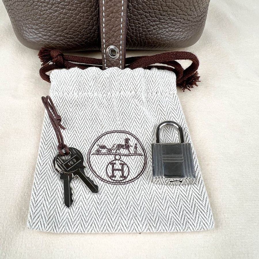 HERMÈS 愛馬仕 Picotin Lock 18 菜籃子 大象灰 Clemence 牛皮手提包｜U刻 2022年 Etoupe頭號金剛色｜KÉSH 凱仕精品-27