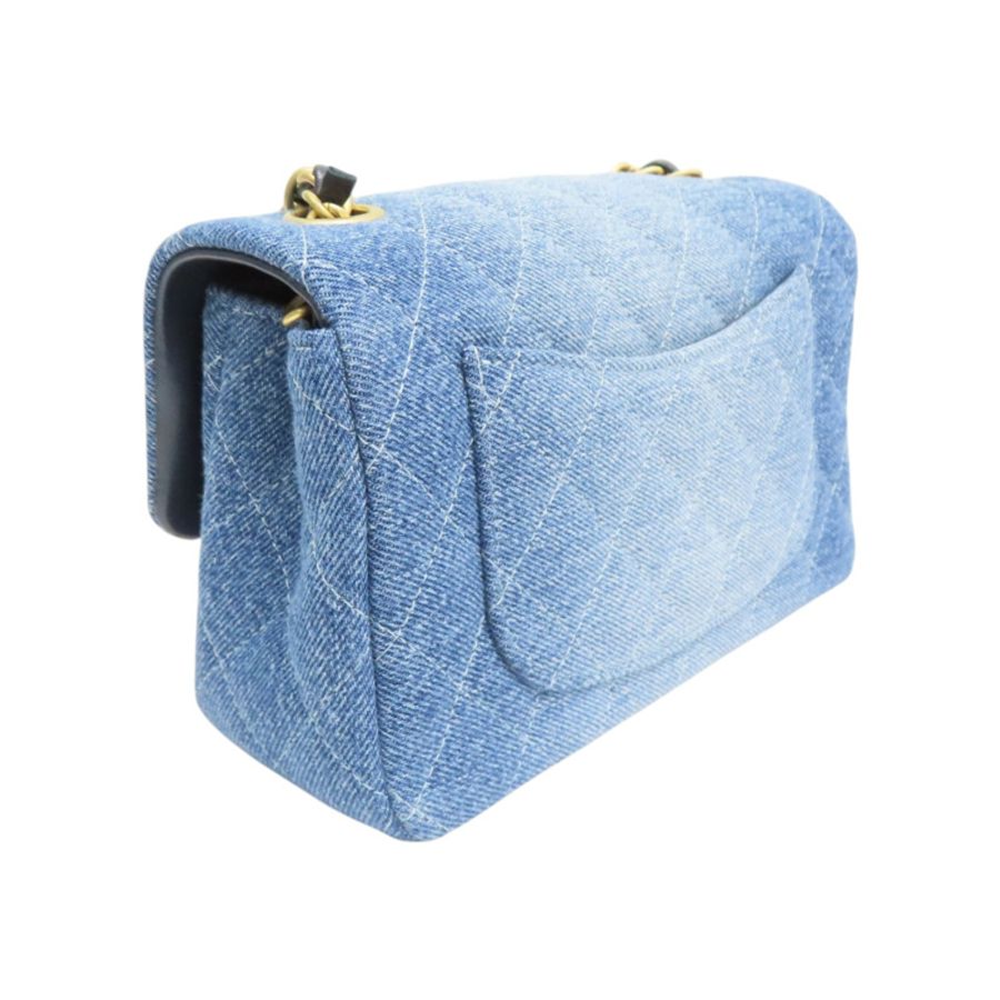 藍色 丹寧布 COCO 20 肩背包 A69900【CHANEL 香奈兒】 A69900-1