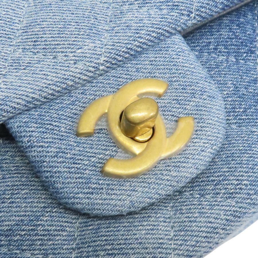 藍色 丹寧布 COCO 20 肩背包 A69900【CHANEL 香奈兒】 A69900-7