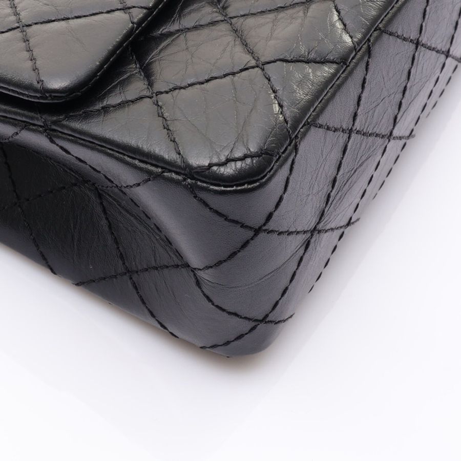 黑色 菱格紋 牛皮 2.55 Mini 鍊帶 肩背包【CHANEL 香奈兒】 AS0874-9