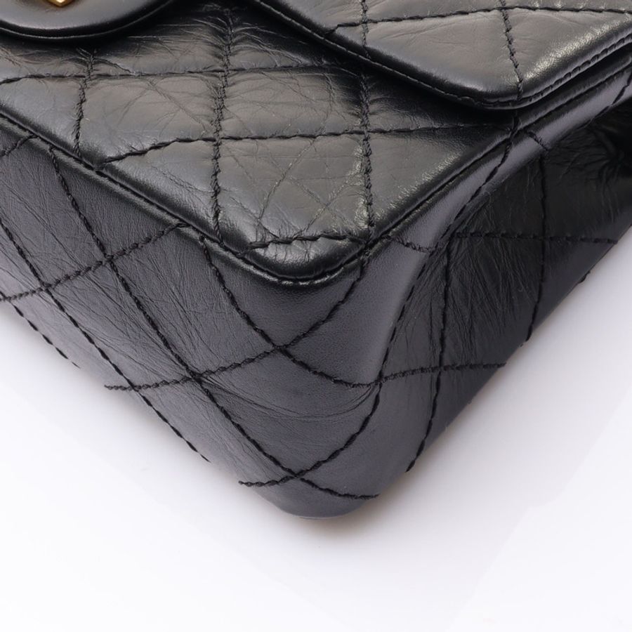 黑色 菱格紋 牛皮 2.55 Mini 鍊帶 肩背包【CHANEL 香奈兒】 AS0874-10