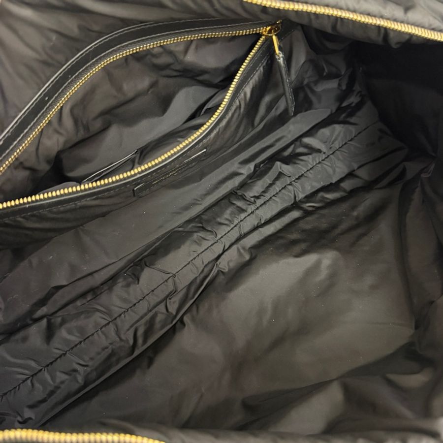 YSL 聖羅蘭 黑金 波士頓 尼龍單肩包-8
