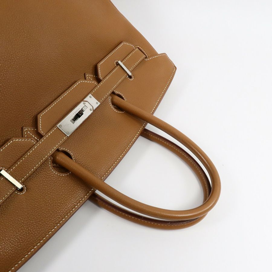 HERMES Togo皮革Birkin 35手挽袋Gold-8