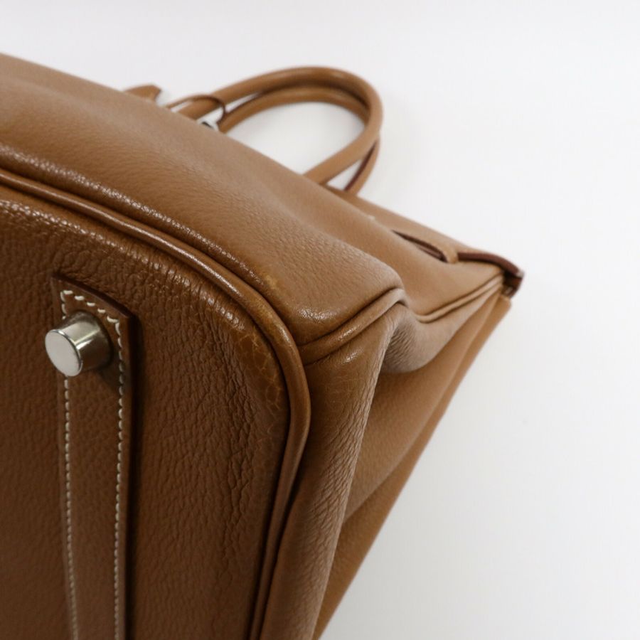 HERMES Togo皮革Birkin 35手挽袋Gold-9
