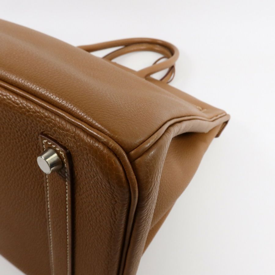 HERMES Togo皮革Birkin 35手挽袋Gold-11