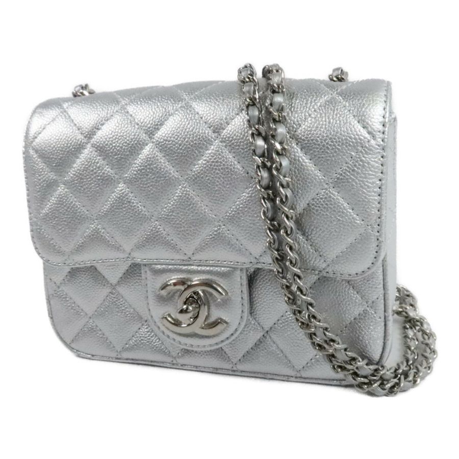 CHANEL 牛皮皮革Mini Classic 17鏈帶肩背袋-2