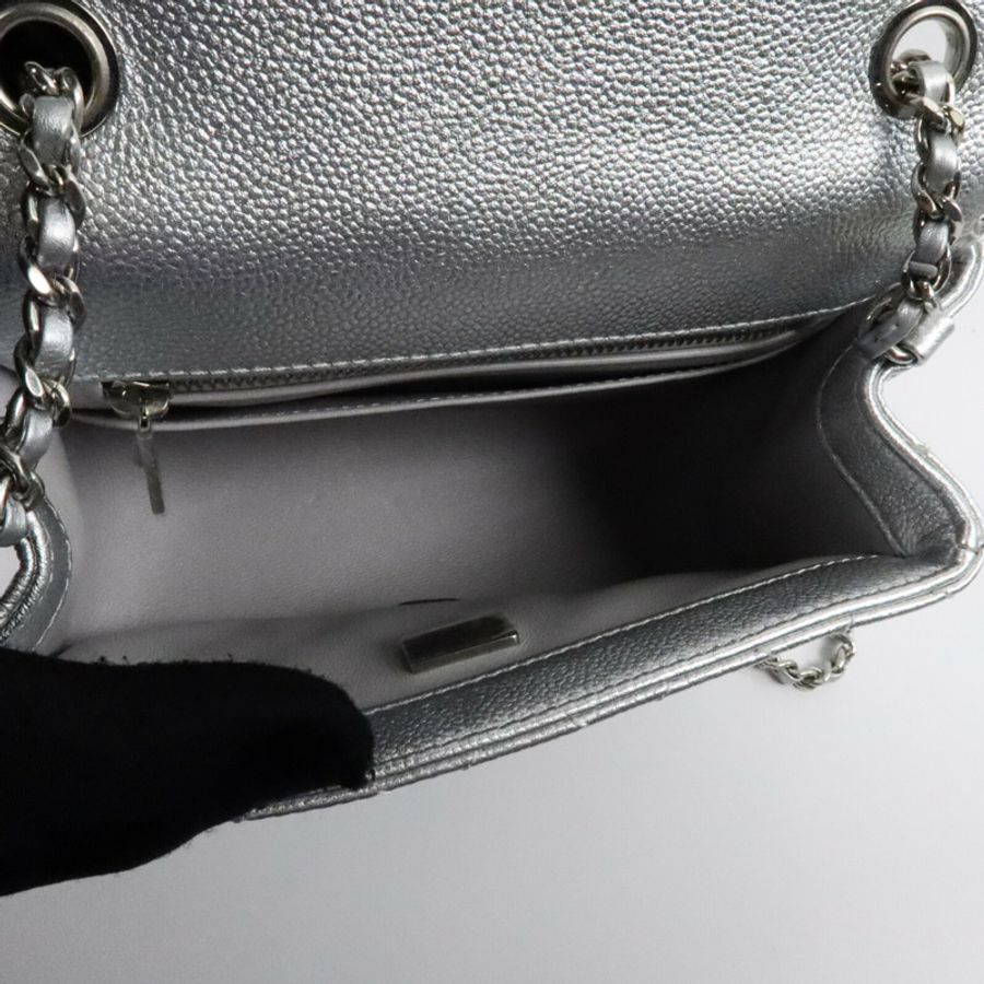 CHANEL 牛皮皮革Mini Classic 17鏈帶肩背袋-4