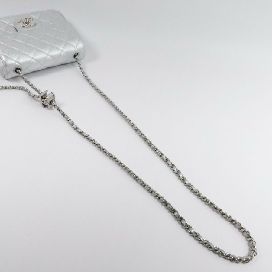 CHANEL 牛皮皮革Mini Classic 17鏈帶肩背袋-7