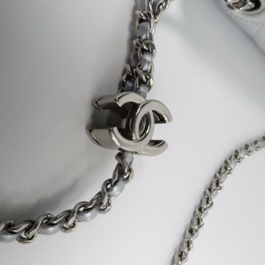 CHANEL 牛皮皮革Mini Classic 17鏈帶肩背袋-13