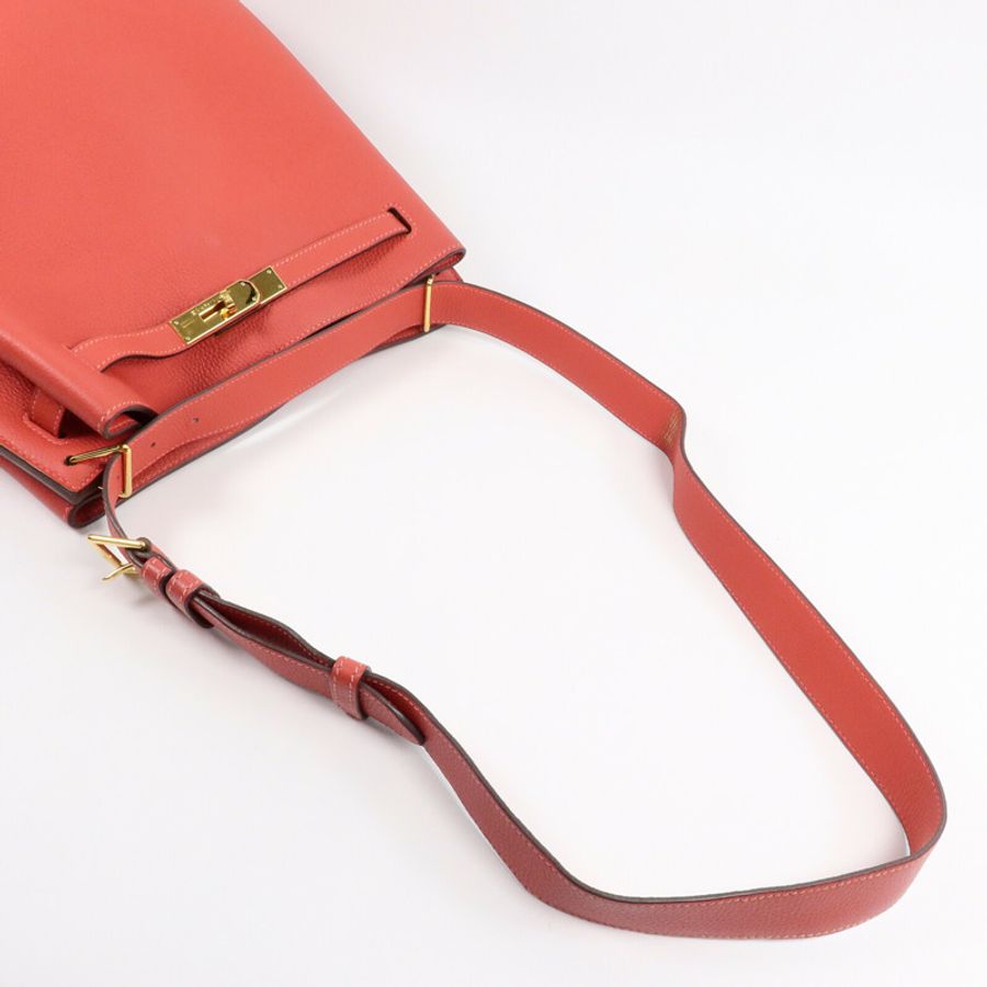 HERMES Togo皮革So Kelly 26肩背袋Rough Pivoine-8