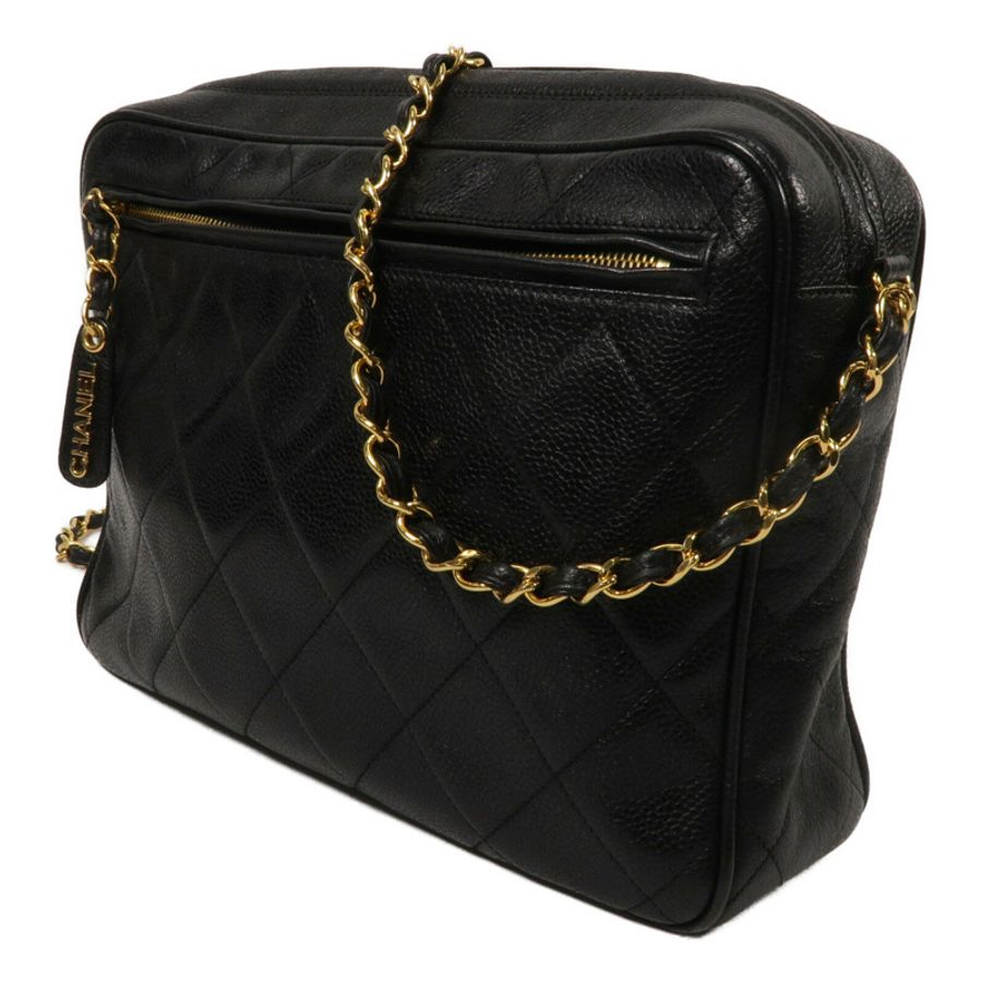 CHANEL 牛皮皮革Vintage Chain Shoulder鏈帶肩背袋-1