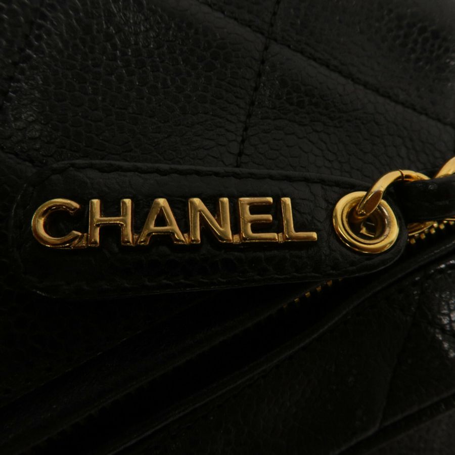 CHANEL 牛皮皮革Vintage Chain Shoulder鏈帶肩背袋-7