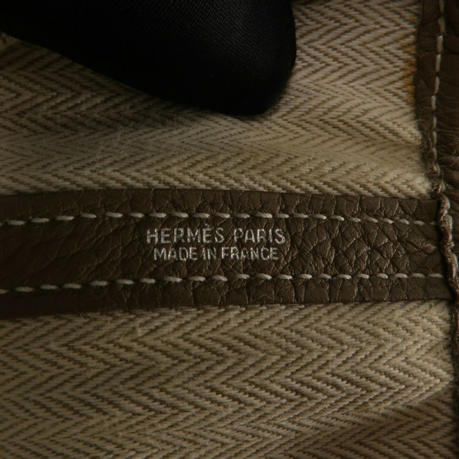 HERMES Clemence皮革GardenParty PM手挽袋-5