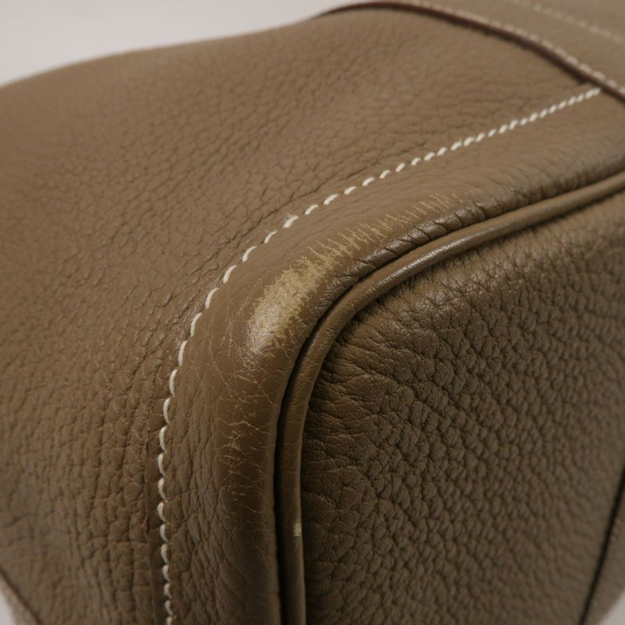HERMES Clemence皮革GardenParty PM手挽袋-9