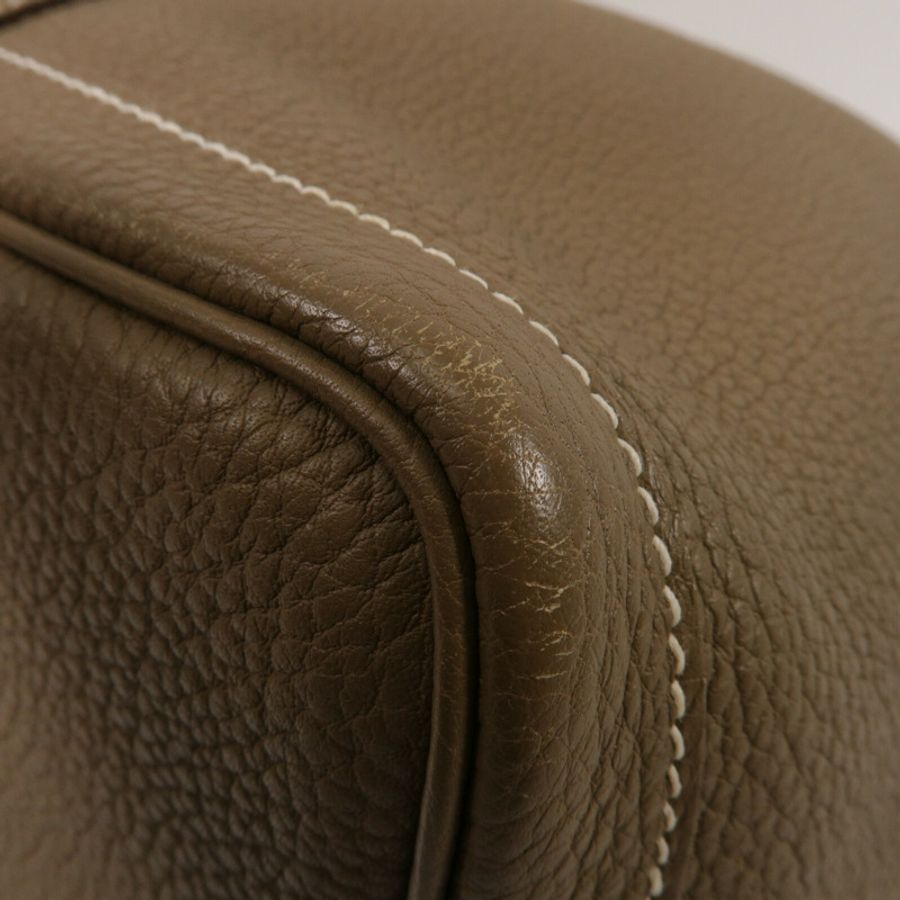 HERMES Clemence皮革GardenParty PM手挽袋-10