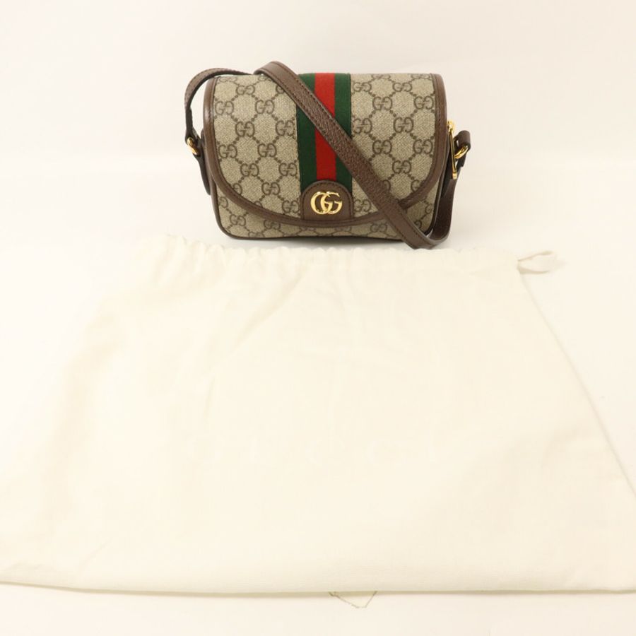 GUCCI 塗層帆布Ophidia GG Mini Shoulder Bag肩背袋-11